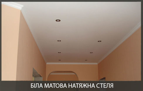 Матова натяжна стеля